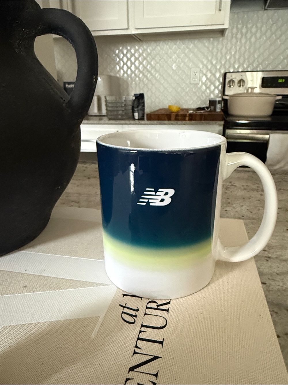 New Balance Navy, Green and White Gradient Ceramic Mug